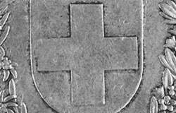 5 Franken, 1922, breites Kreuz