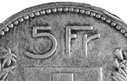 5 Franken, 1923, Währung