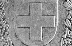 5 Franken, 1923, schlankes Kreuz