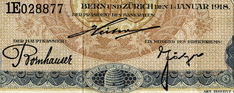 100 francs, 1918