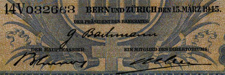 100 Franken, 1945