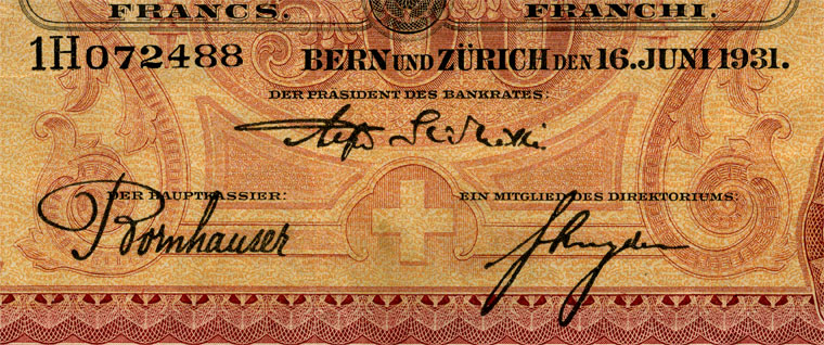 500 Franken, 1931